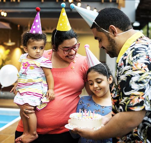 celebración de cumpleaños en familia