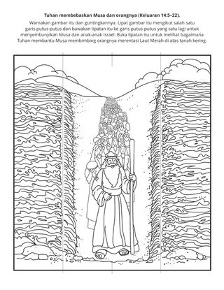 halaman aktiviti: Tuhan membebaskan Musa dan rakyatnya