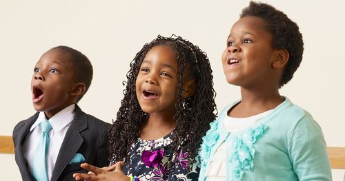 children singing