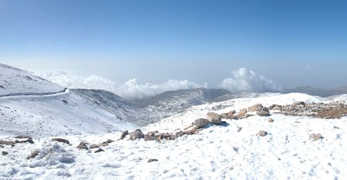 snow-covered mountains