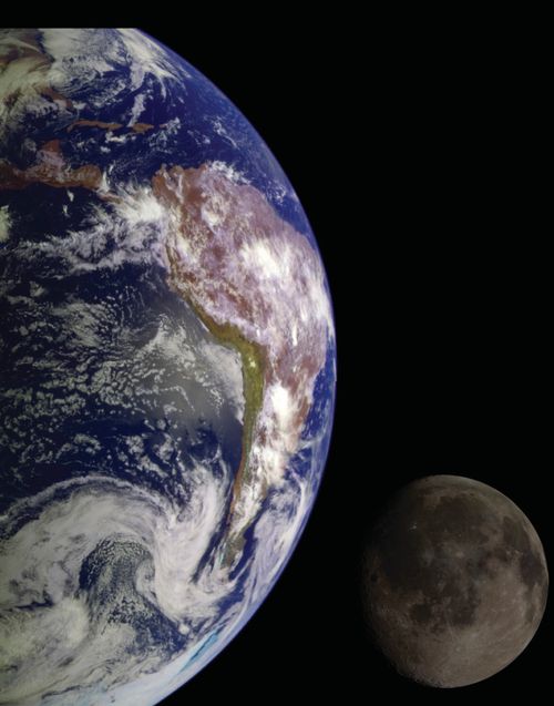 Photograph of the earth from space.