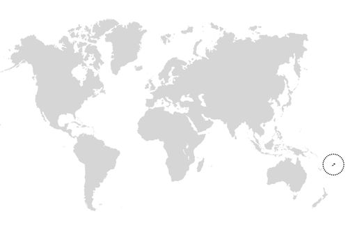 map with circle around Fiji