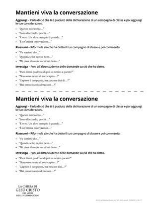 Mantenere viva la conversazione