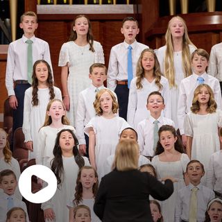 A choir sings during the Saturday Afternoon Session of General Conference on October 5, 2024. They sing, 'Gethsemane.'