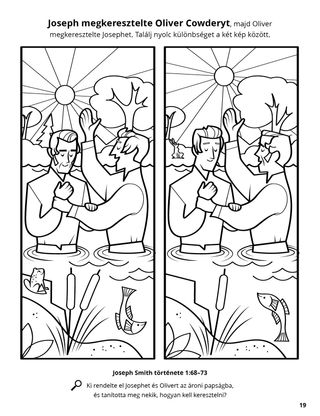 Joseph and Oliver Were Baptized coloring page