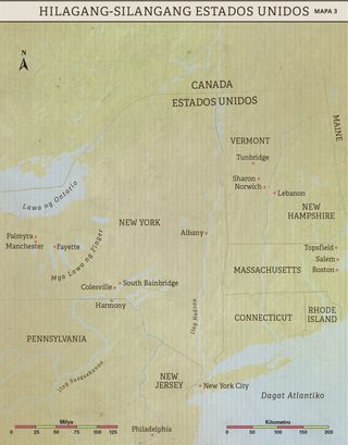 Mapa 3: Hilagang-Silangang Estados Unidos