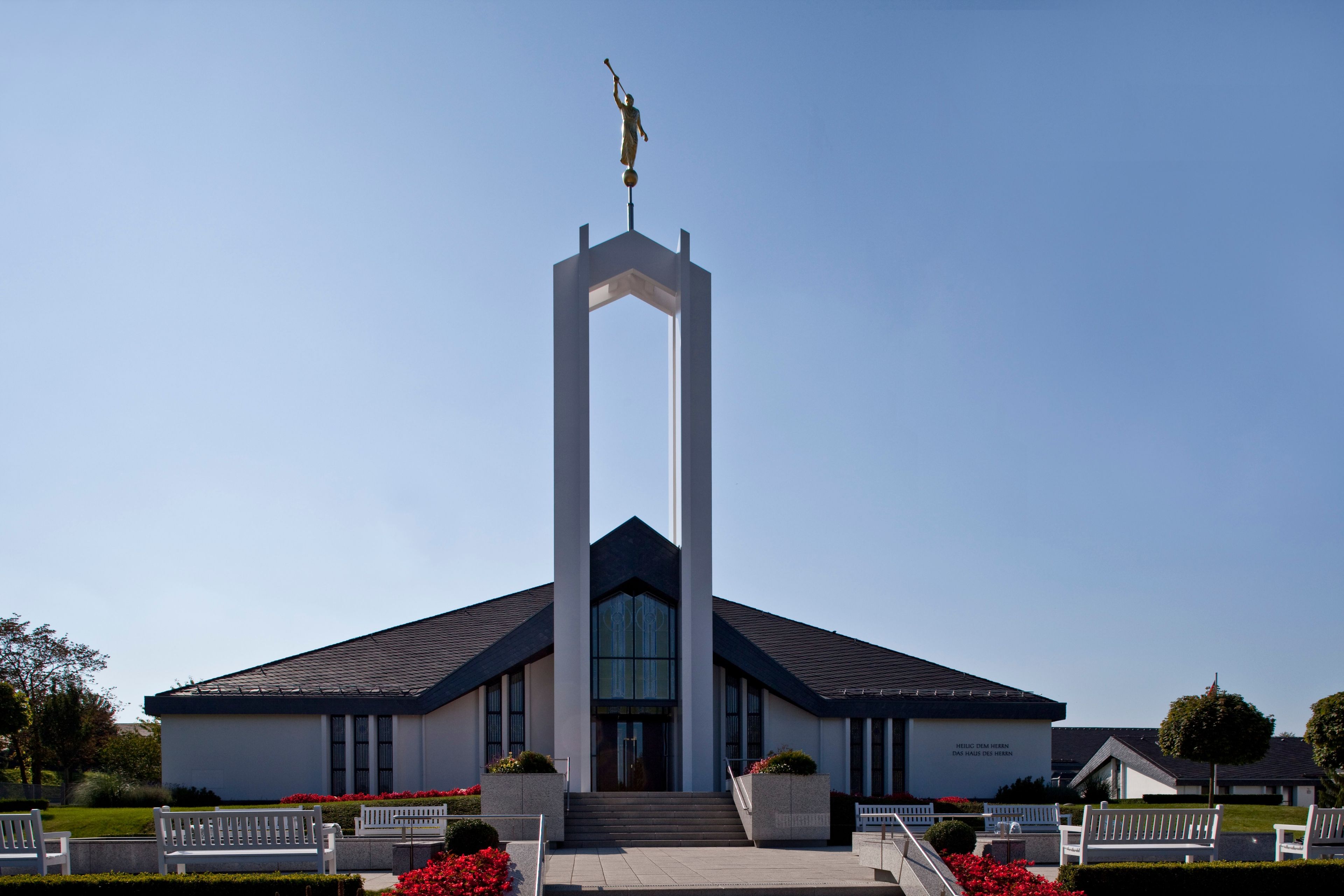 A landscape view of the Freiberg Germany Temple.  