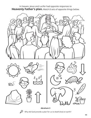 Responses to Heavenly Father’s Plan coloring page