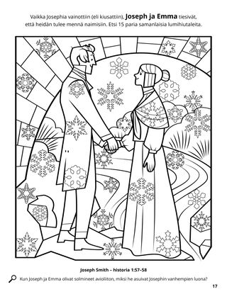 Joseph and Emma coloring page