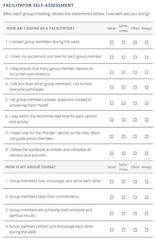 Facilitator Self-Assessment