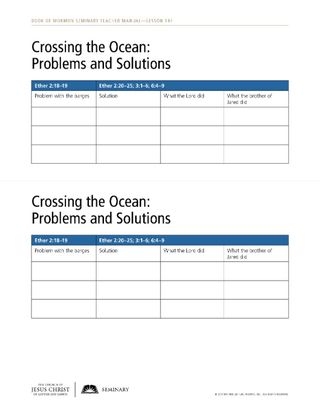 Crossing the Ocean handout