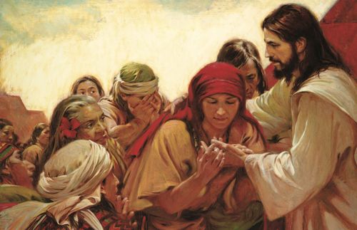Cristo interactuando con los nefitas