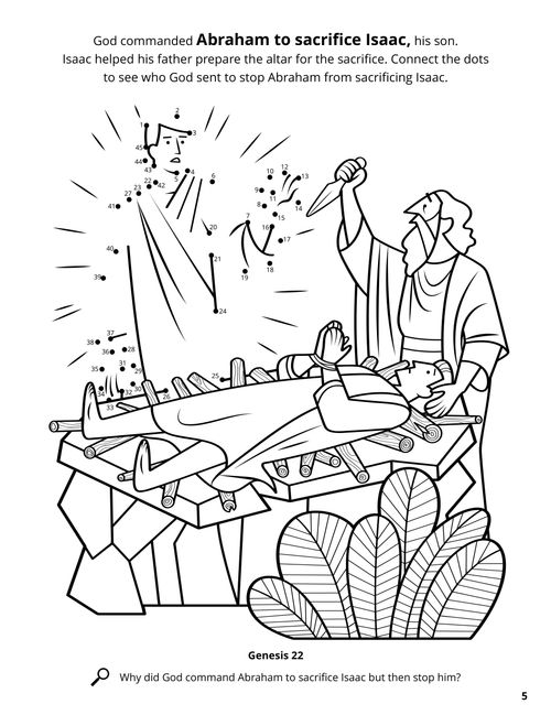 Abraham and Isaac coloring page