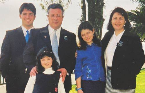 Elder Soares with his family while he was serving as mission president