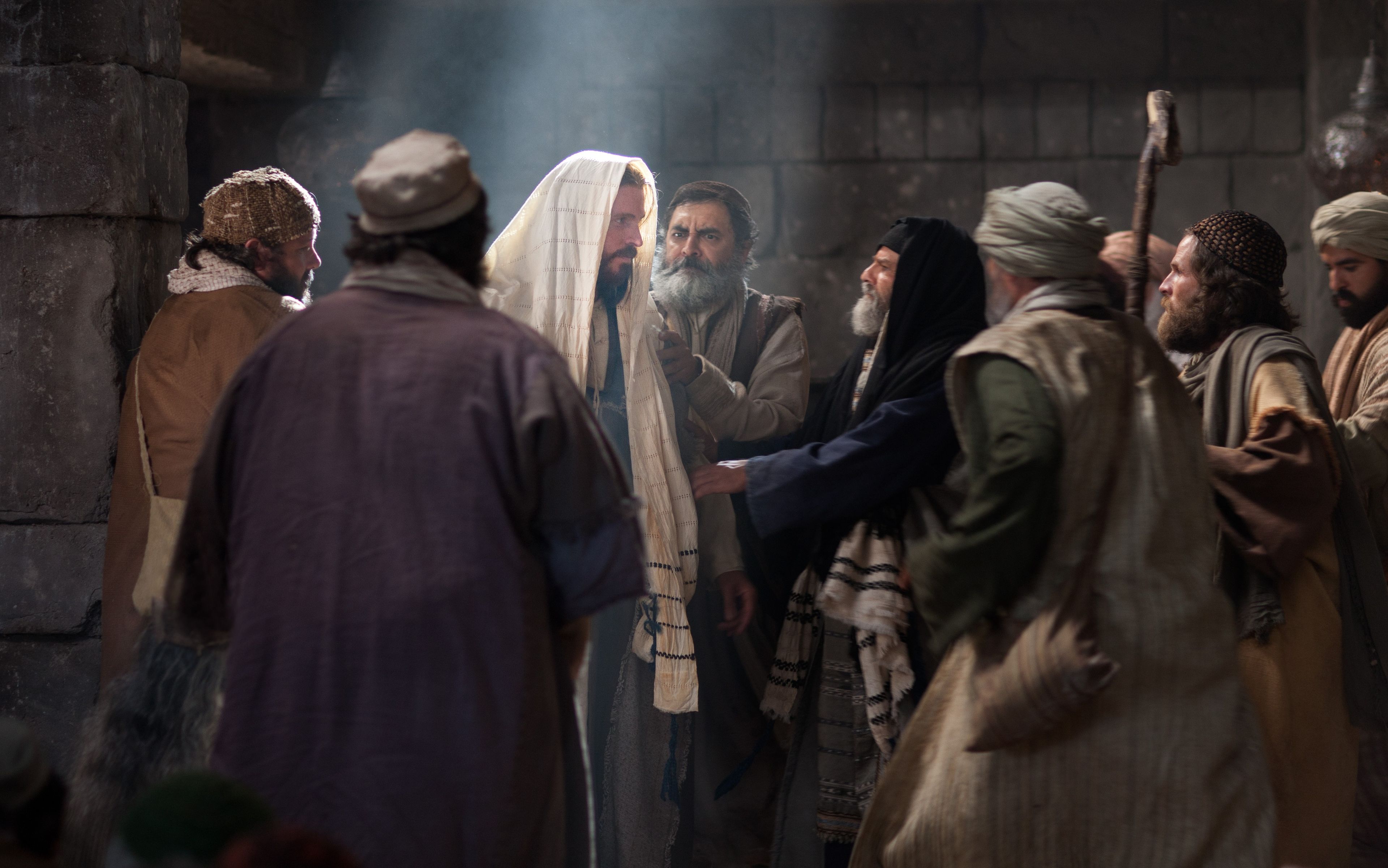 Jesus is removed from the temple after His declaration.