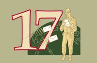 numeral 17 with man reading letter