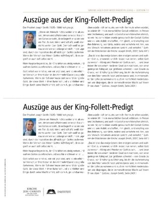 Handzettel, King-Follett-Predigt