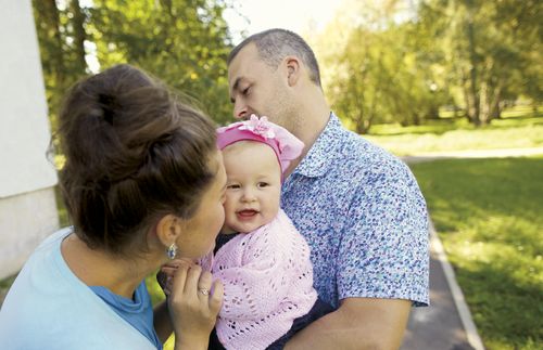 parents with baby