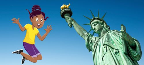 Margo and the Statue of Liberty
