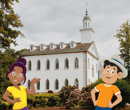 Margo and Paolo in front of Kirtland Temple