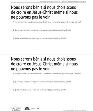 document, Choisir de croire