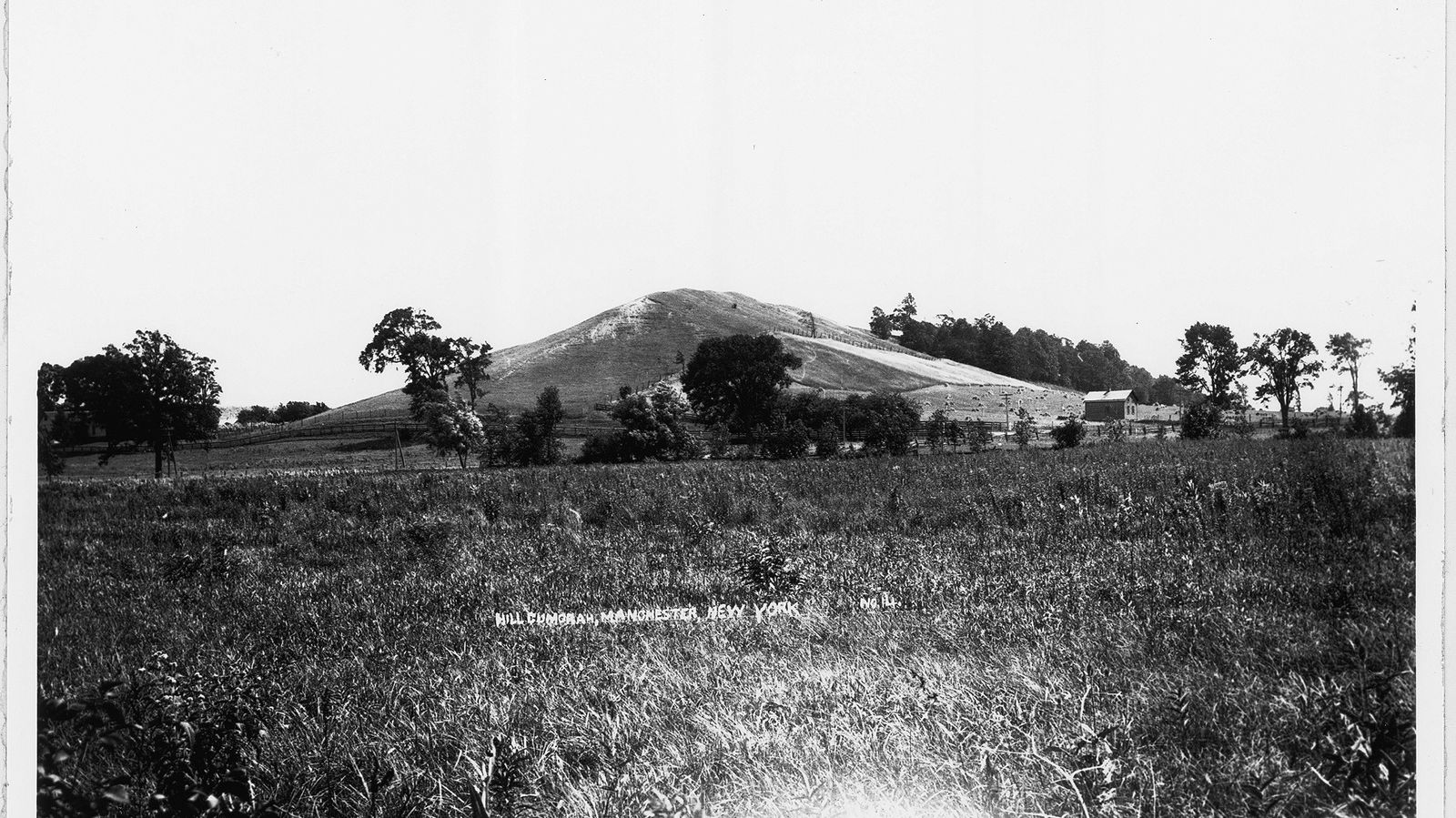 Old photograph of the Hill Cumorah.