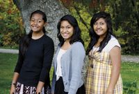 three young women