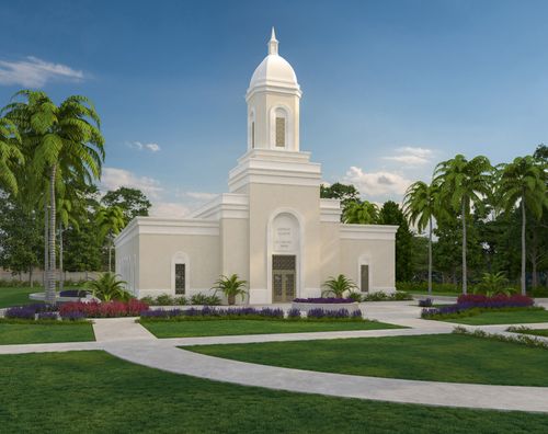 A rendering of the temple in San Juan, Puerto Rico.