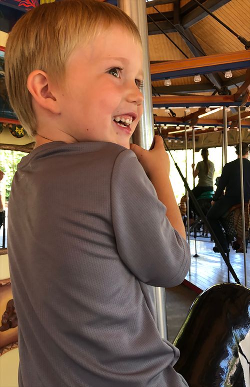 Abe on the carousel