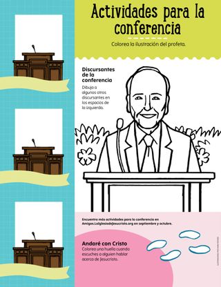 coloring page of President Nelson