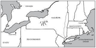 карта, северо-восточная часть США