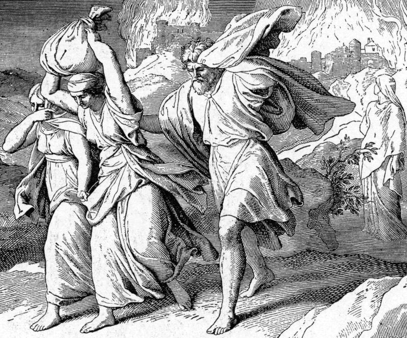 Fleeing Sodom and Gomorrah, by Julius Schnorr von Carolsfeld