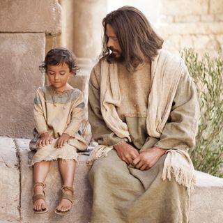 Jesus with a child