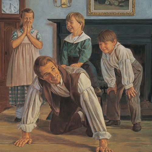 Joseph Smith playing with children