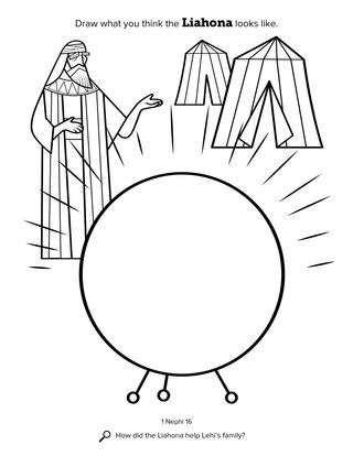 coloring page, liahona