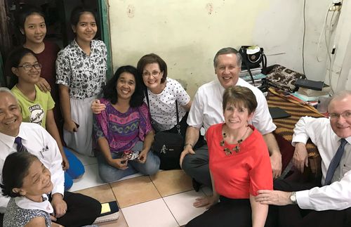 Sister Burton with sisters in Asia