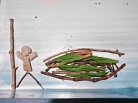 picture of boat made from sticks