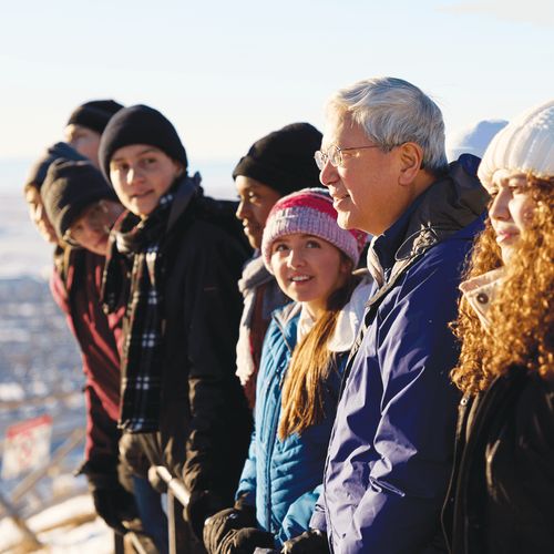 Elder Gong with youth