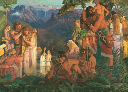 Alma baptise dans les eaux de Mormon