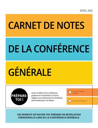 Carnet de notes de la conférence générale