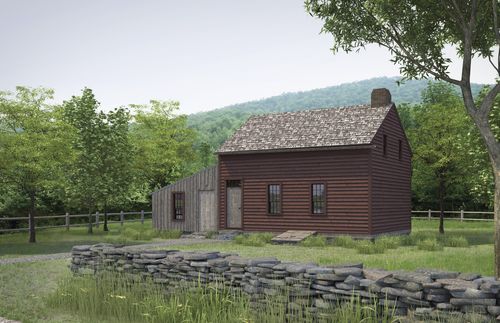reconstructed Smith home