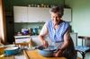 Older woman cooking