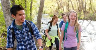 youth on a hike