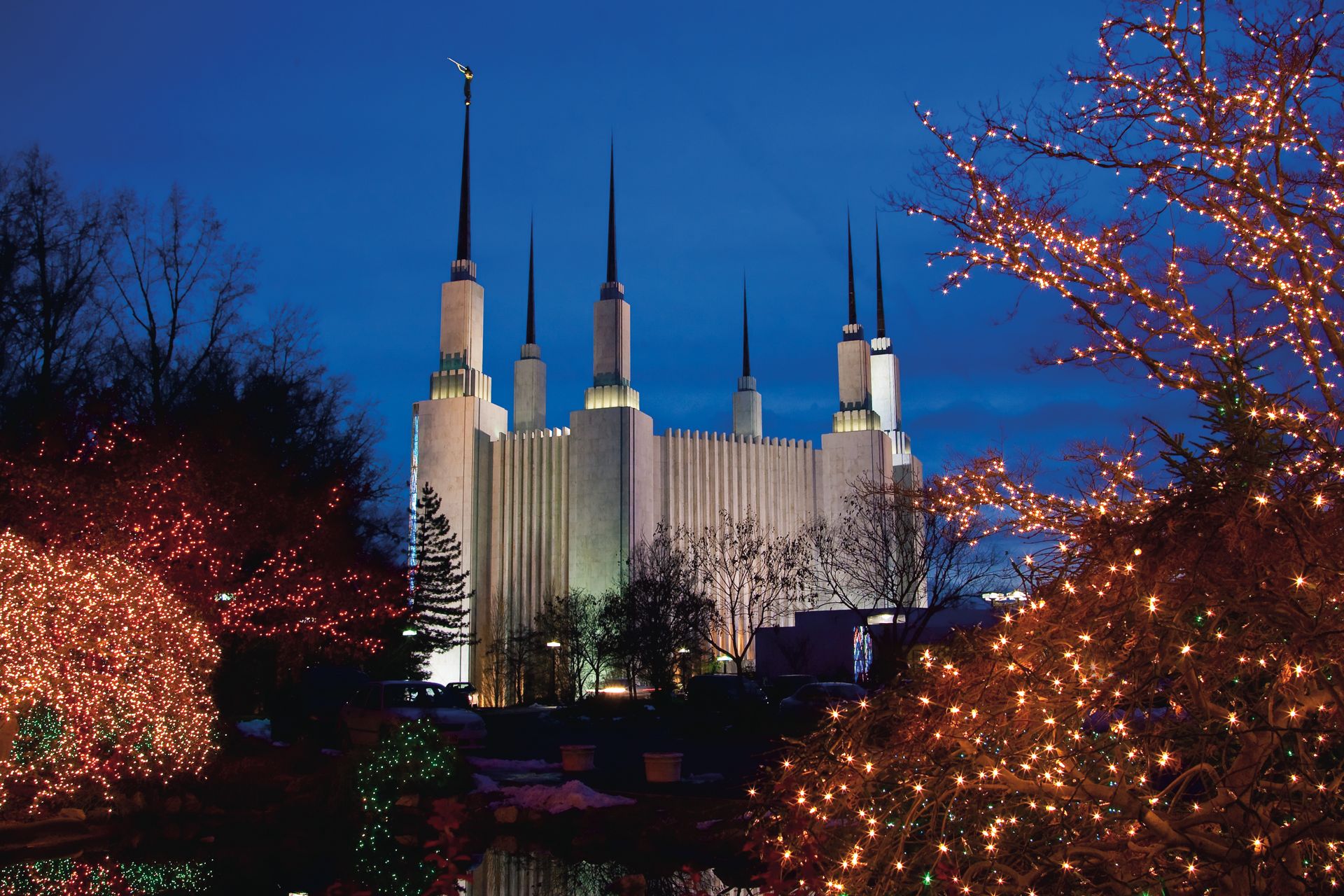Christmastime at the Washington D.C. Temple.