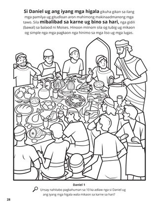 Daniel and His Friends coloring page