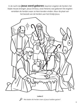 Jesus’s Birth coloring page