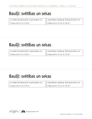 Izdales materiāls — Baušļi: svētības un sekas