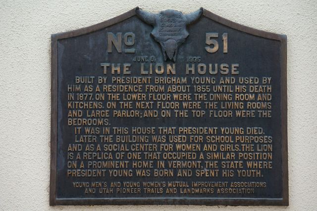 The Lion House - Historical Marker