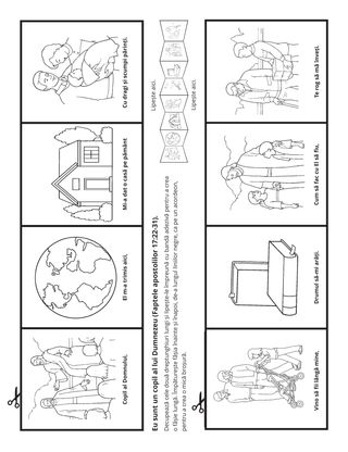 pagină de activități: Eu sunt un copil al lui Dumnezeu