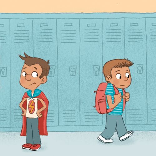 two boys at school